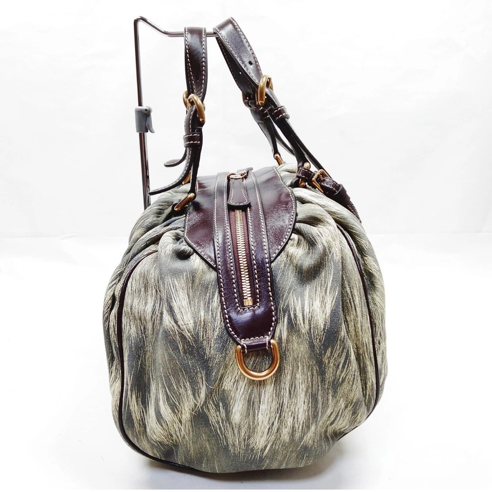 DOLCE & GABBANA Miss Glamorous Fur Print Handbag - Picture 7 of 15